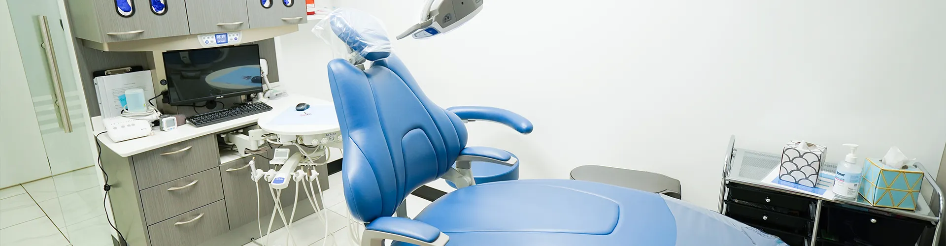 A dentist’s treatment room.