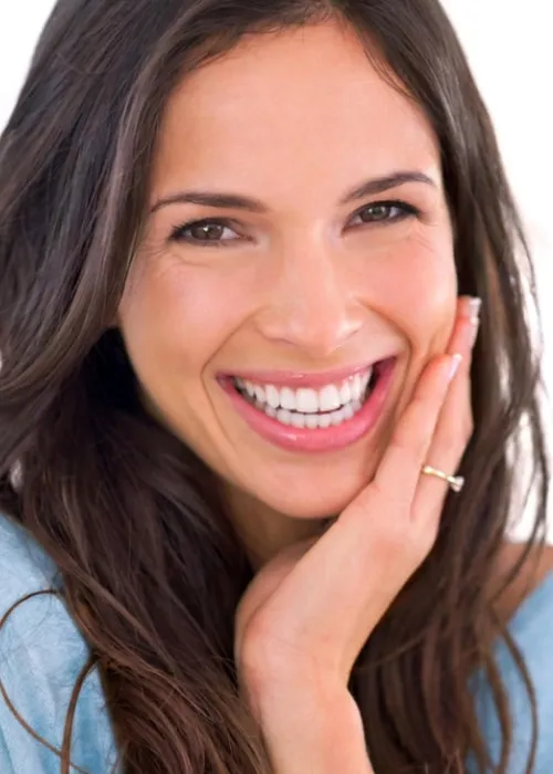 Smile with veneers